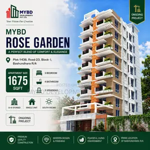 3 Bedroom Apartment in Mybd Rose Garden, Basundhara for sale