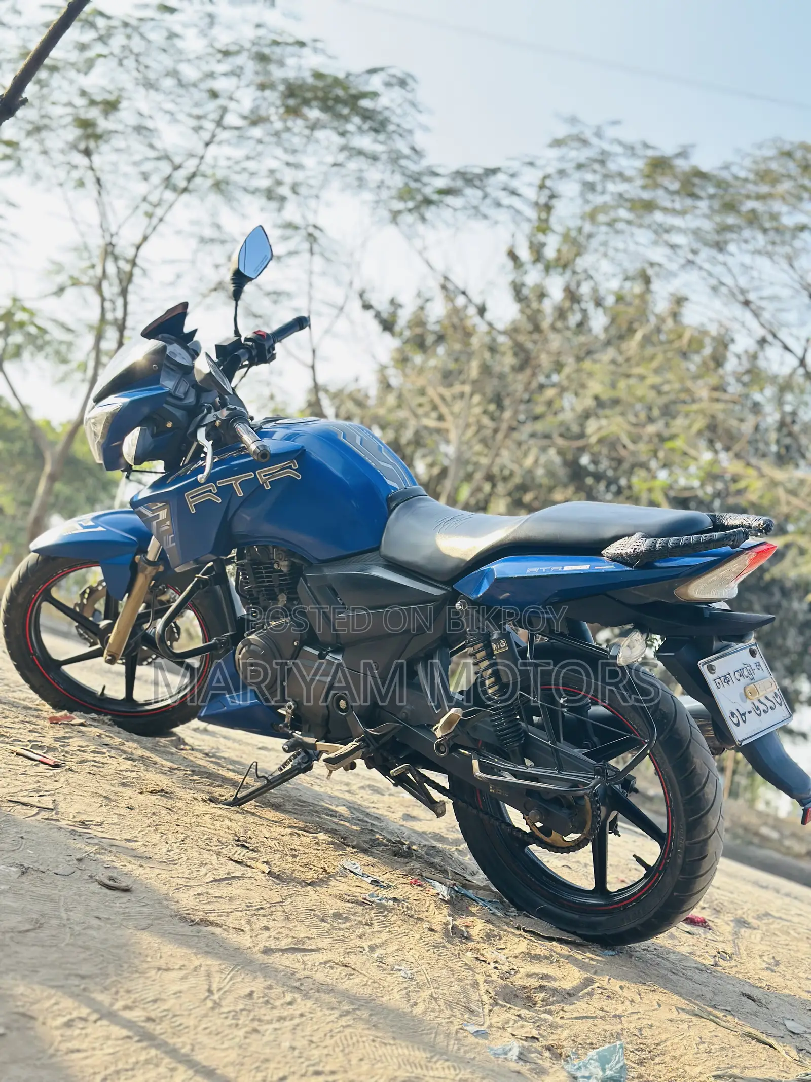 টিভিএস অ্যাপাচি আরটিআর ১৬০ টুভি ২০১৮ ব্লু