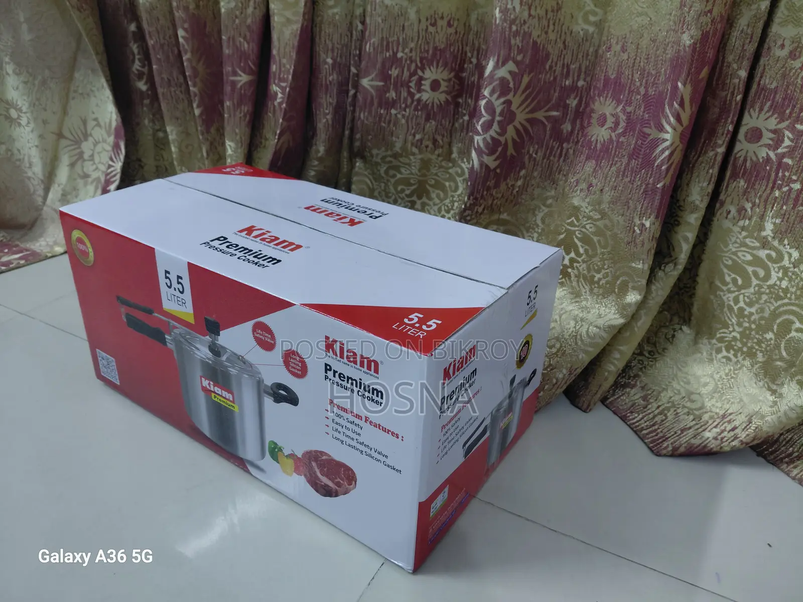 কিয়াম প্রিমিয়াম প্রেসার কুকার ৫.৫ লিটার