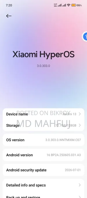 Xiaomi 13 128 GB Blue
