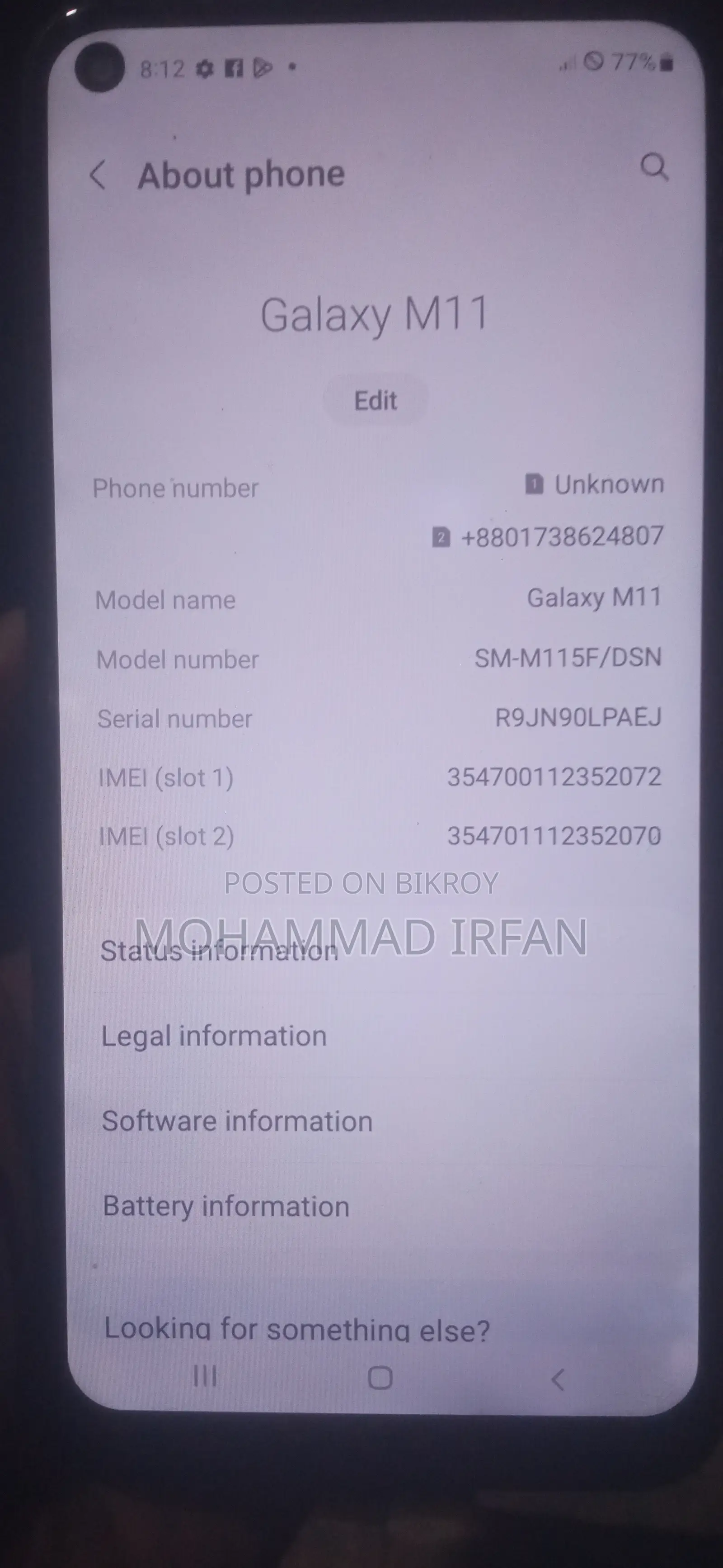 Samsung Galaxy M11 32 GB Black
