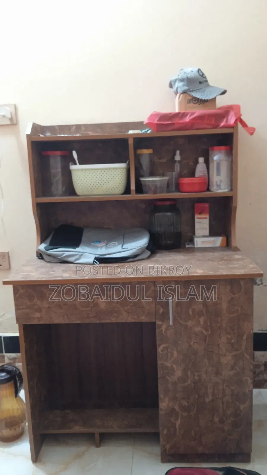 Used Double Bed + Study Table for Sale