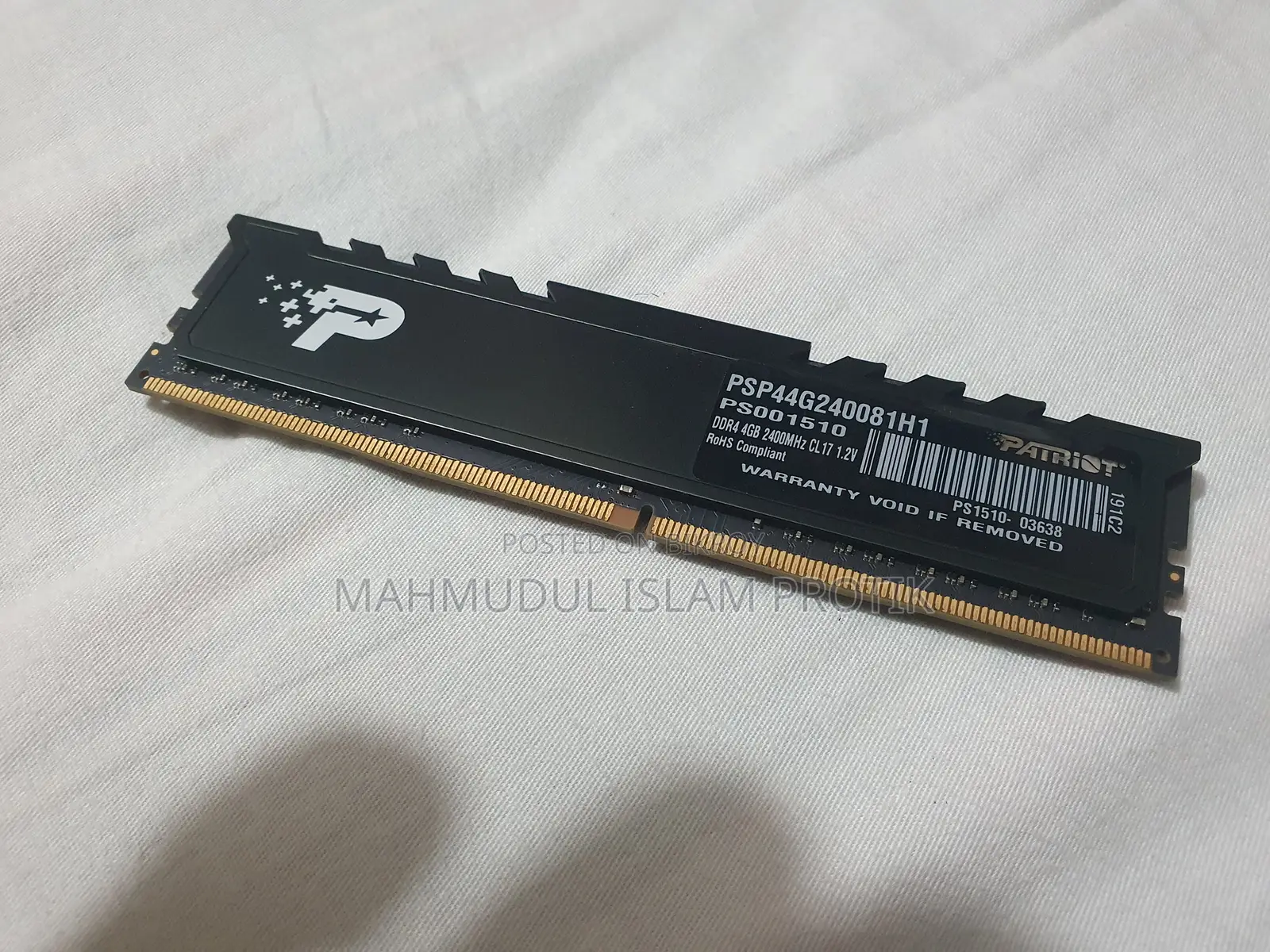 4GB DDR4 Desktop RAM (Heatsink Plated)