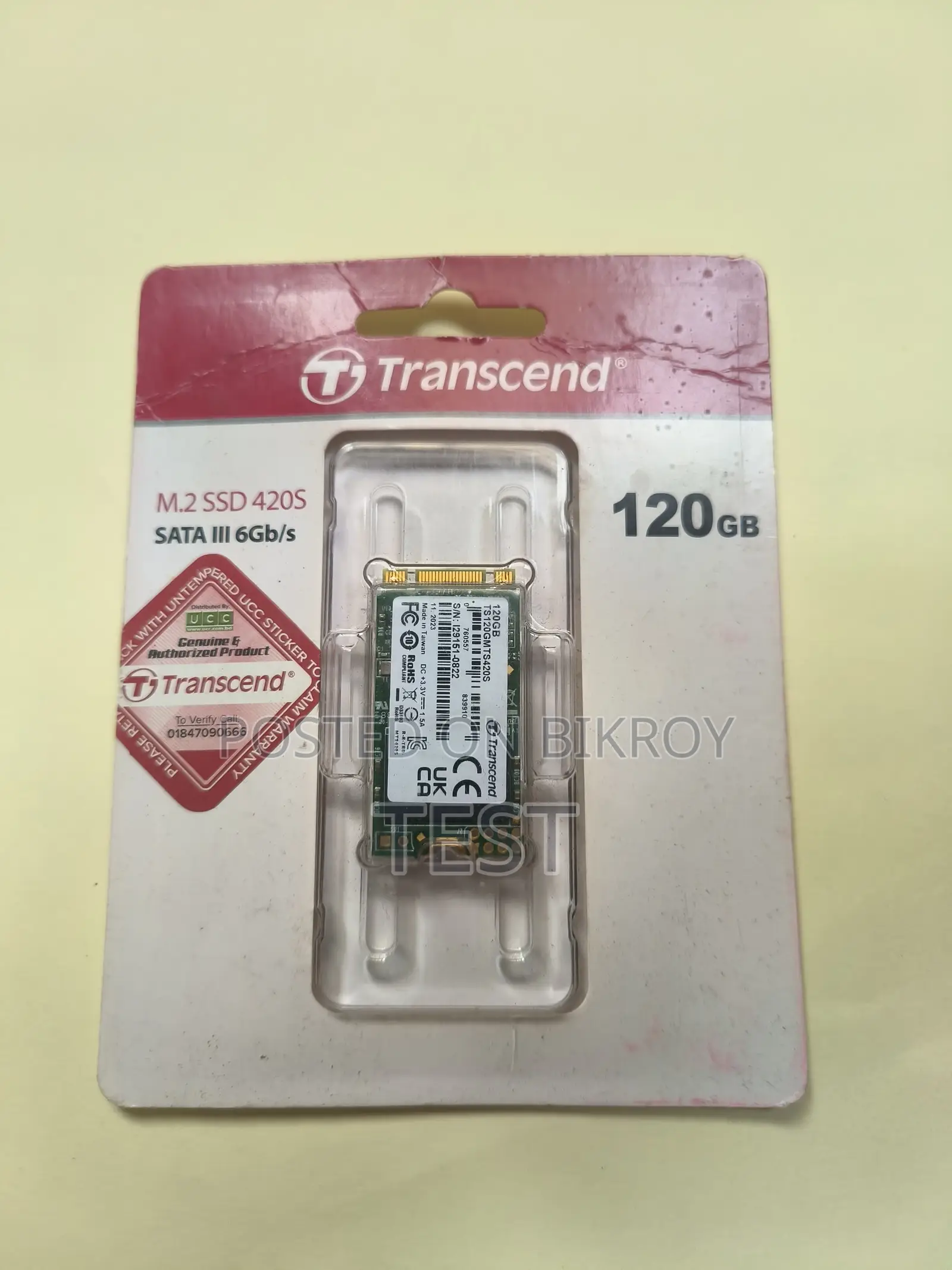 Transcend 120gb M.2 SSD Iii 6gb/S