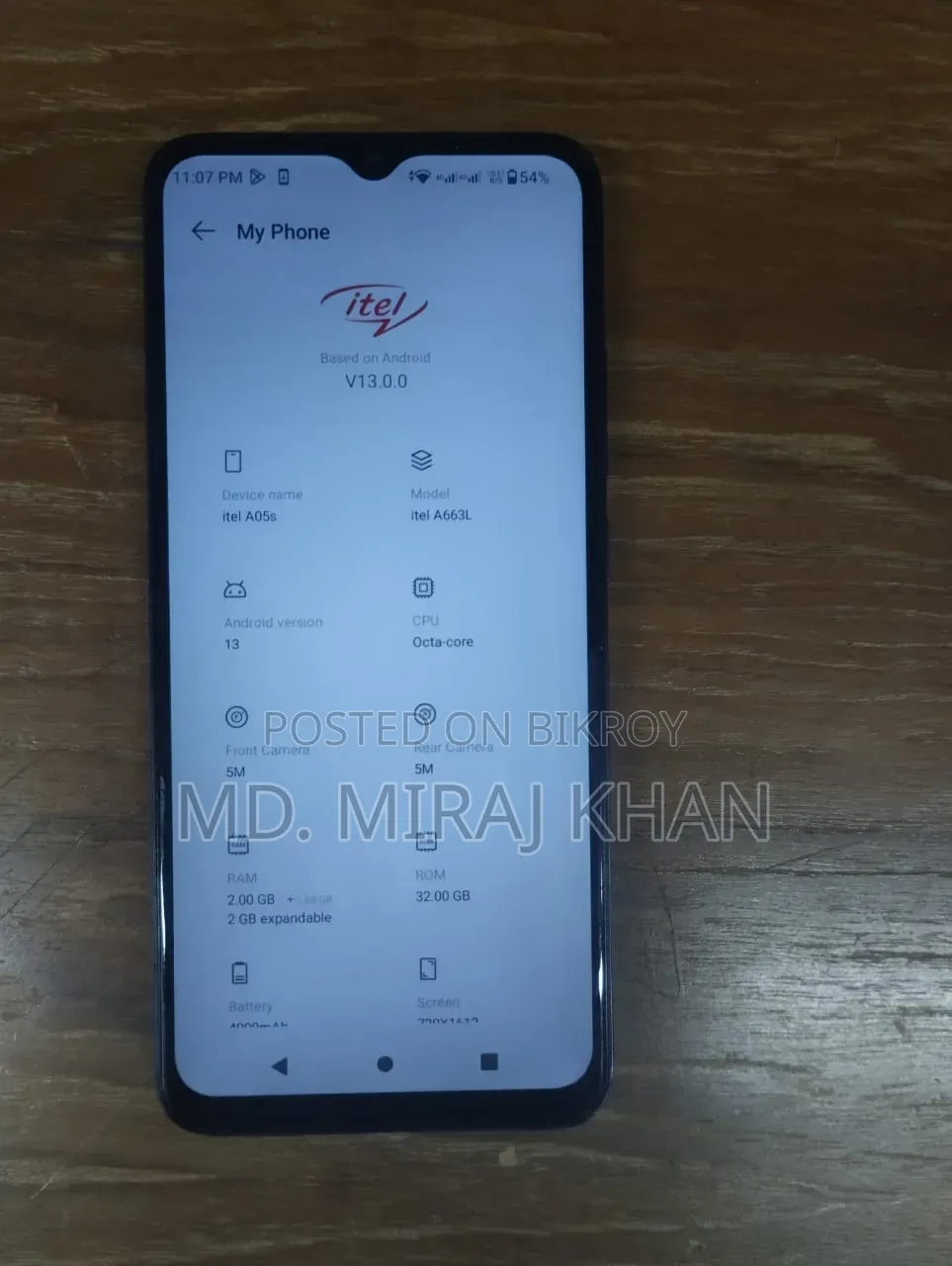 Itel A05s 32 GB Blue