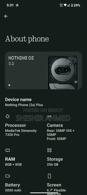 Nothing Phone 2a Plus 256 GB Black