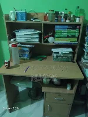 Used Reading Table With Bookshelf Drawer - Good Condition