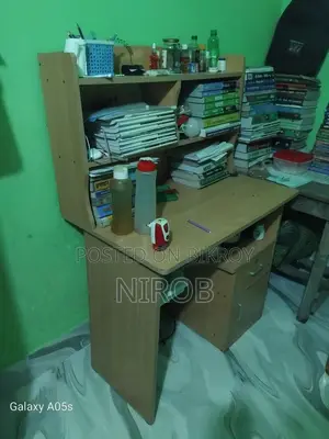 Used Reading Table With Bookshelf Drawer - Good Condition