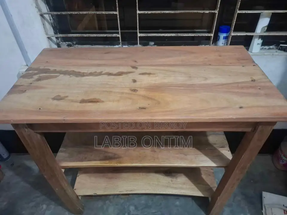 URGENT SALE: Solid Wood 3-Tier Table / Study Desk (BDT 800 Negotiable)