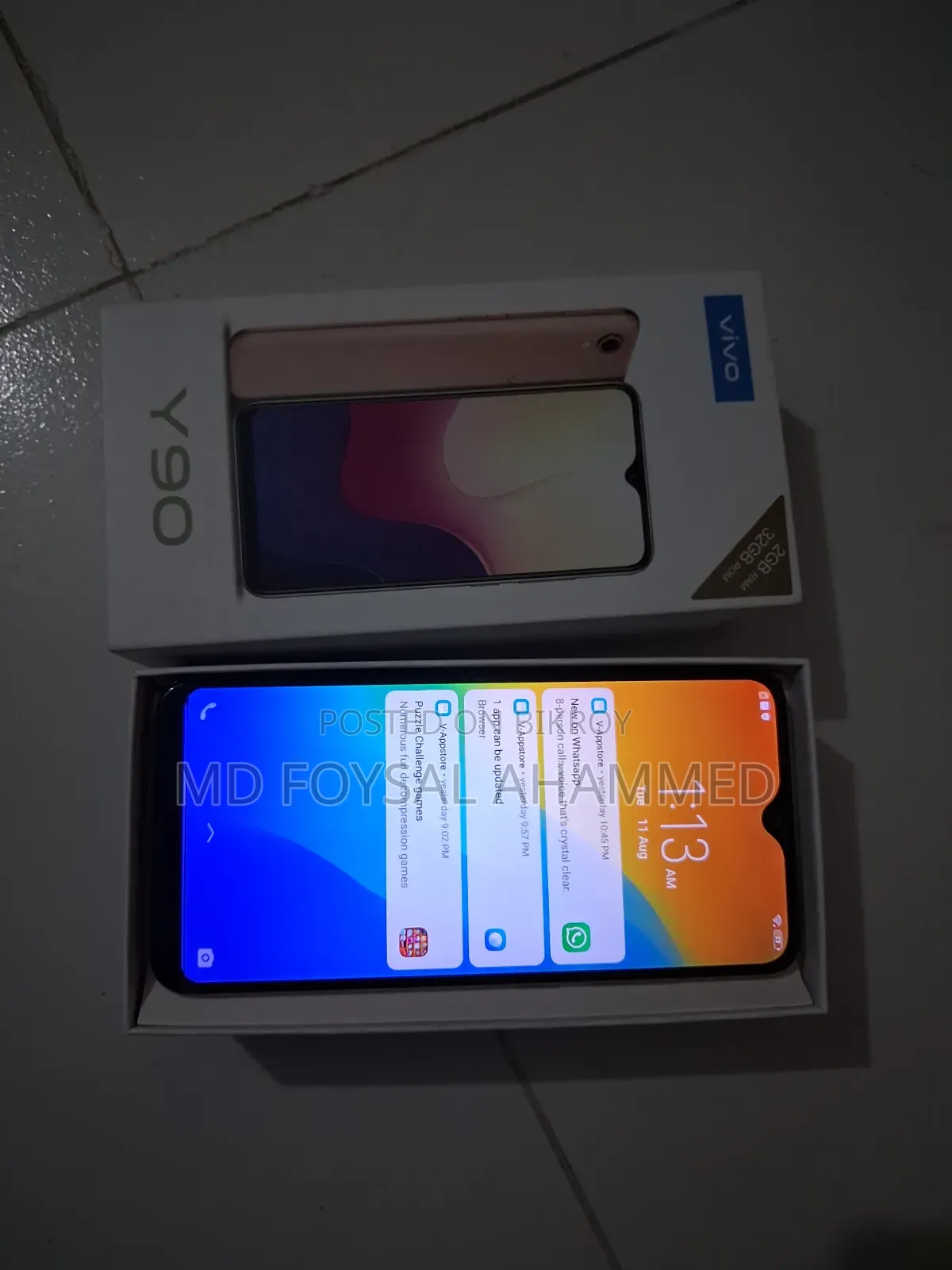 ভিভো ওয়াই৯০ ৩২ জিবি রোজ গোল্ড