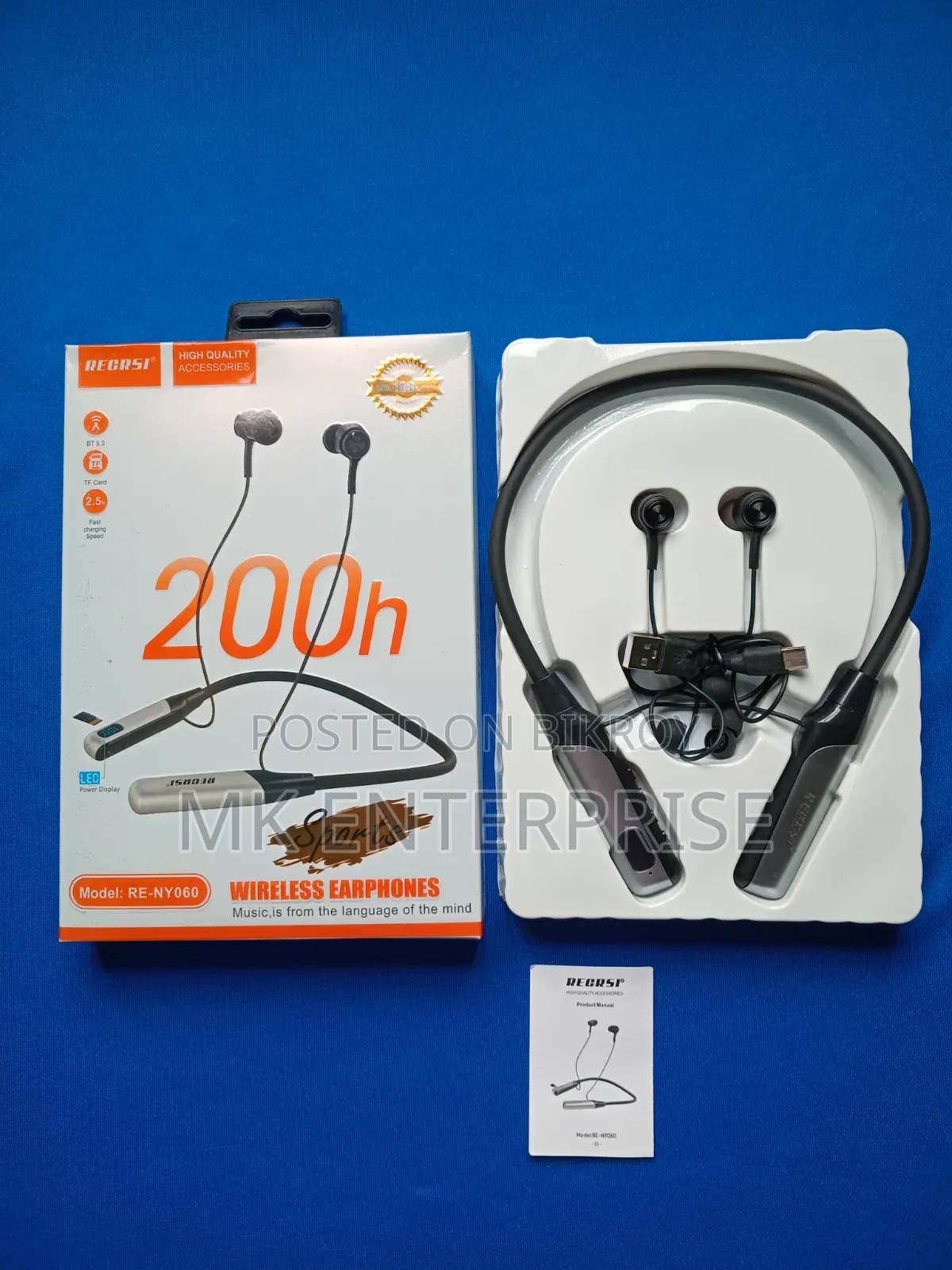 ⭐ Recrsi 200h Neckband | 200 Hours Neckband | Bluetooth Headphone
