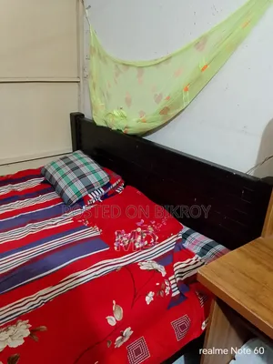 খাট। মালেশিয়ান উড কাঠের খাট। ৬ ফিট ৭ ফিট