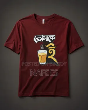 Premium Burgundy Graphic T-Shirt | Stylish Men's Casual T-Shirt