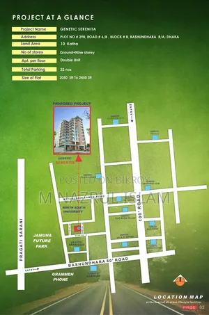 3 Bedroom Apartment in Serenita, Bashundhara for Sale