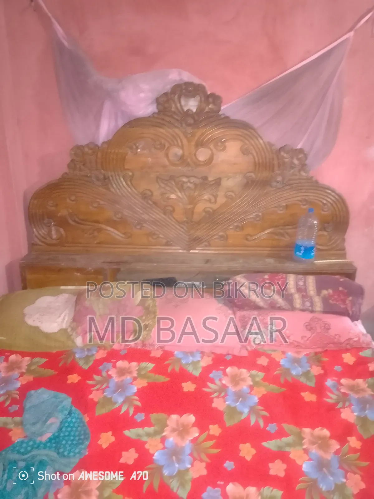Wooden Bed 2 pcs