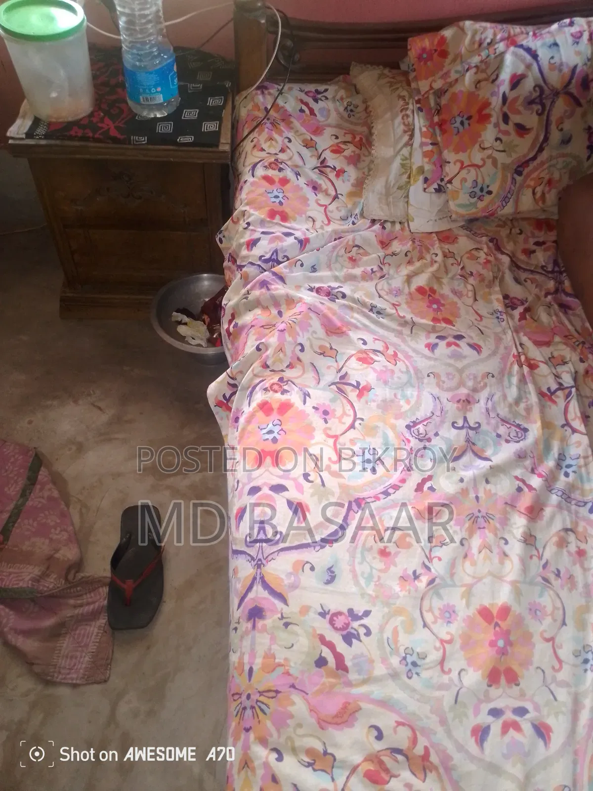 Wooden Bed 2 pcs