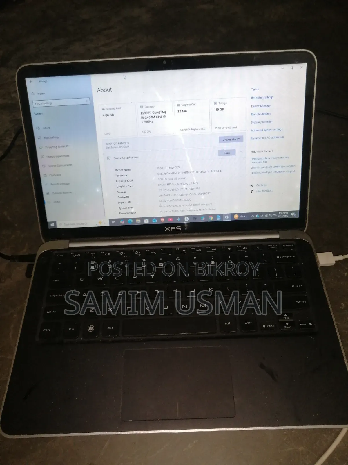 Laptop Dell XPS 13 (L321X) 4GB Intel Core i5 SSD 128GB