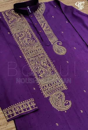 Handcrafted embroidered Panjabis, sarees, and other fabrics