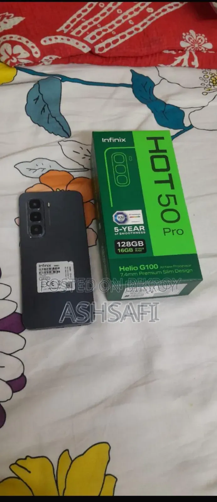 ইনফিনিক্স হট ৫০ প্রো ২৫৬ জিবি ব্ল্যাক