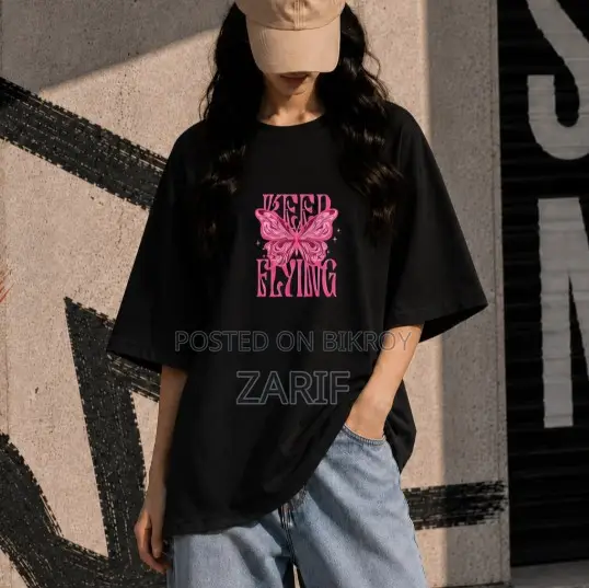 Premium Drop Shoulder T-Shirt for Women |Trendy Print Oversized Tee |