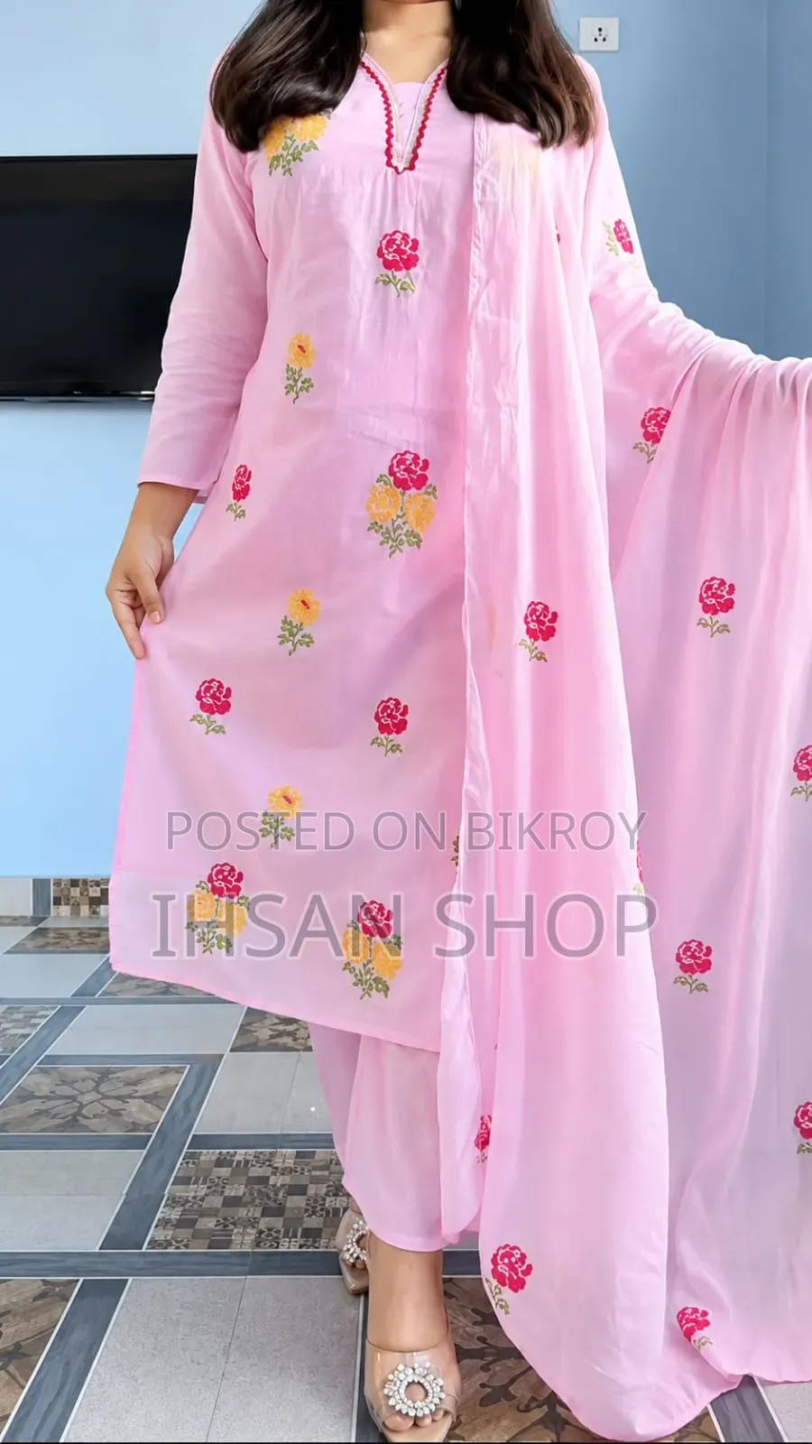 এক্সক্লুসিভ গারারা ড্রেস | প্রিমিয়াম কটন এমব্রয়ডারি | এস–ডাবলুএক্সএল