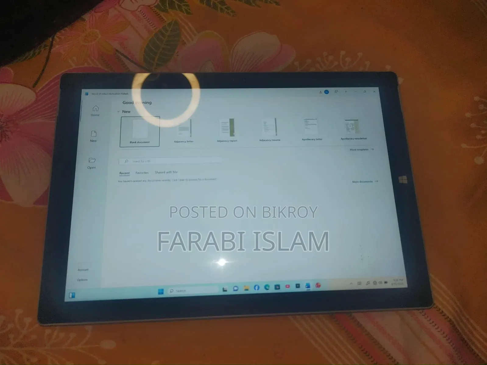 ল্যাপটপ মাইক্রোসফট সারফেস প্রো ৩ ৪ জিবি ইন্টেল কোর আই৫ এসএসডি ১২৮ জিবি