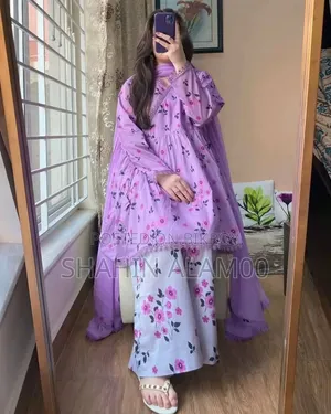Premium Cotton Printed Three Piece